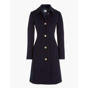 J.Crew Womens Petite $298 Wool Blend Lady Coat Black Size P00 AT468